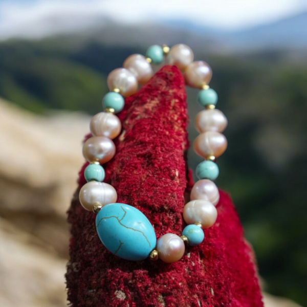 Turquoise and Pearl Radiance Bracelet